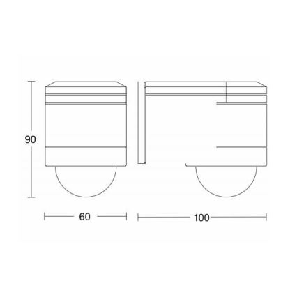 STEINEL 602710 - Lauko sieninis infraraudonųjų spindulių jutiklis IS240 antracitas IP54