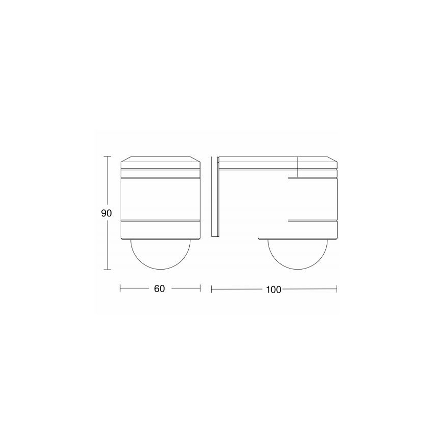 STEINEL 602710 - Lauko sieninis infraraudonųjų spindulių jutiklis IS240 antracitas IP54