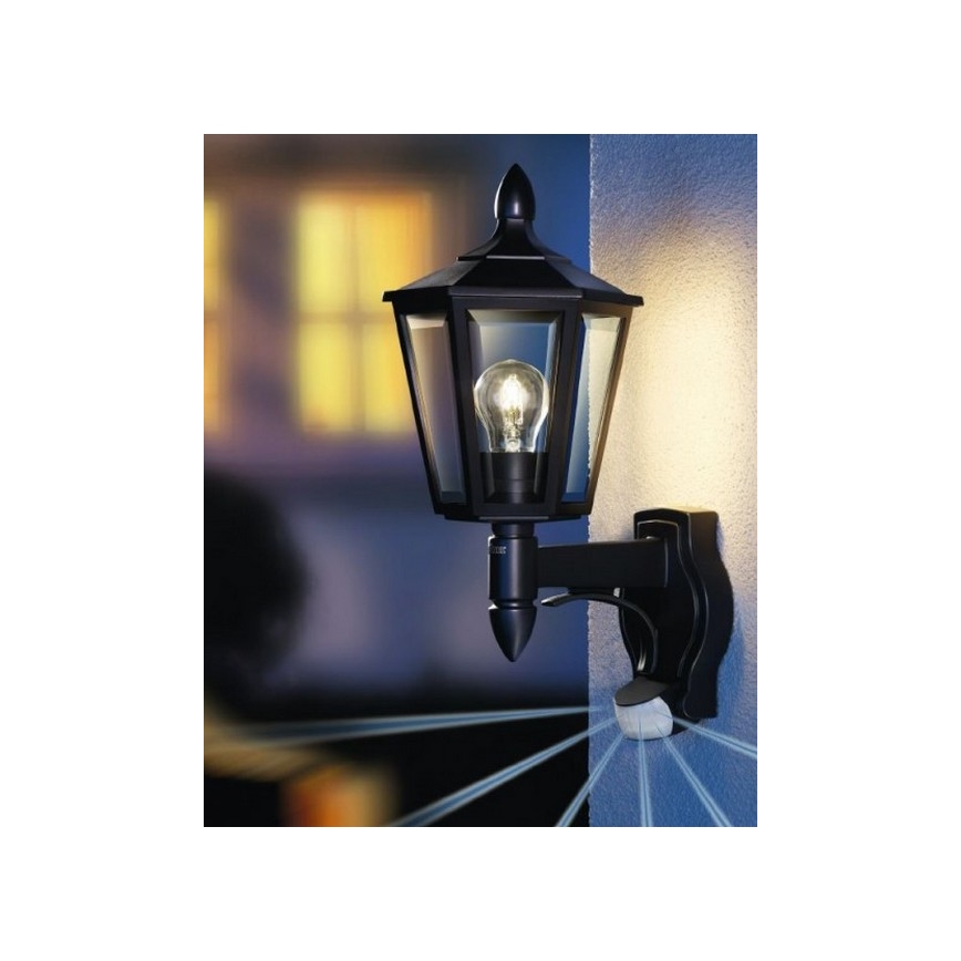 Steinel 617813 - Sieninis lauko šviestuvas su jutikliu L 15 1xE27/60W/230V