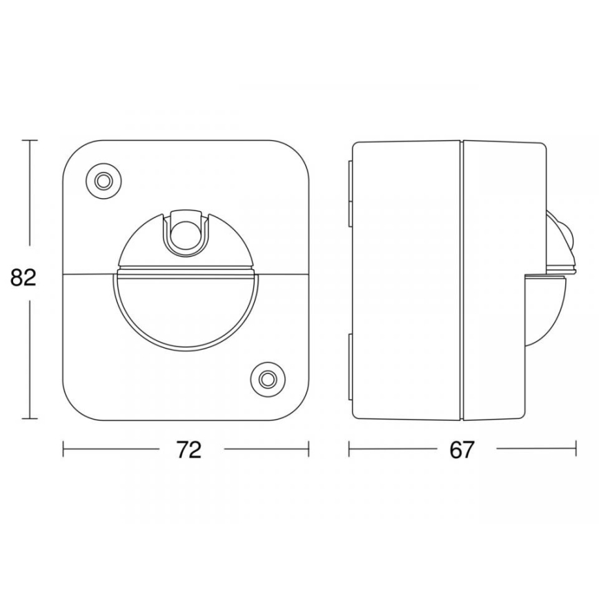 STEINEL 66048 - Lauko infraraudonųjų spindulių jutiklis IR 180 AP 180° IP54 balta