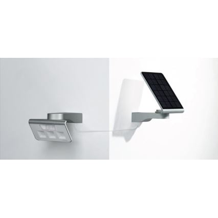STEINEL 671013 - Saulės LED-Prožektoriaus šviestuvas XSolar L-S 1,2W/LED sidabras IP44 2500 mAh