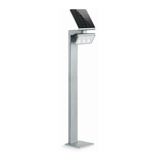 STEINEL 671211 - Saulės jutiklis LED prožektorius XSolar GL-S 0,5W/LED sidabras IP44 2500 mAh