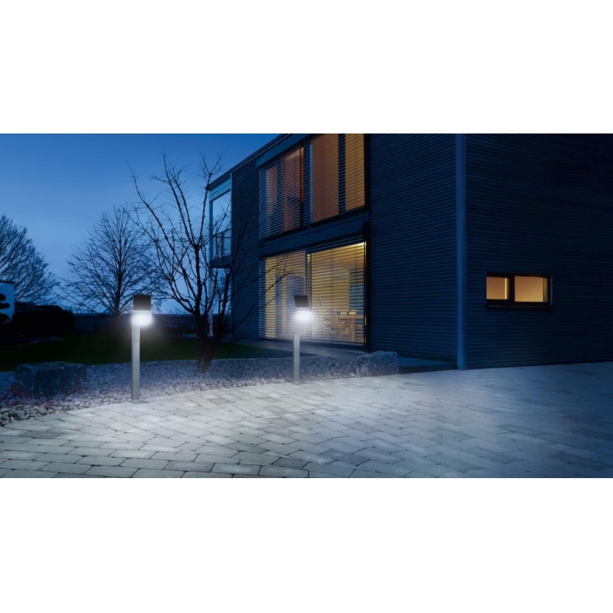 STEINEL 671211 - Saulės jutiklis LED prožektorius XSolar GL-S 0,5W/LED sidabras IP44 2500 mAh