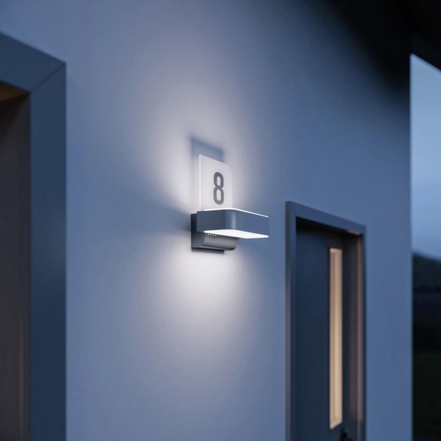 STEINEL 87579 - LED namo numeris su jutikliu L 820 SC LED/9,8W/230V IP44