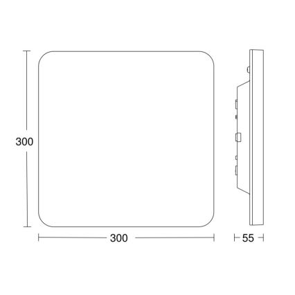 Steinel - LED Pritemdomas lubinis šviestuvas su jutikliu RSPROR20BASICQ 15,3W/230V IP40 4000K