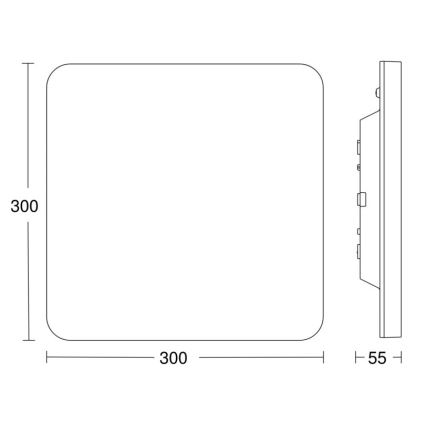 Steinel 067731- LED Pritemdomas lubinis šviestuvas su jutikliu RS PRO R20 PLUS 15,86W/230V IP40 4000K
