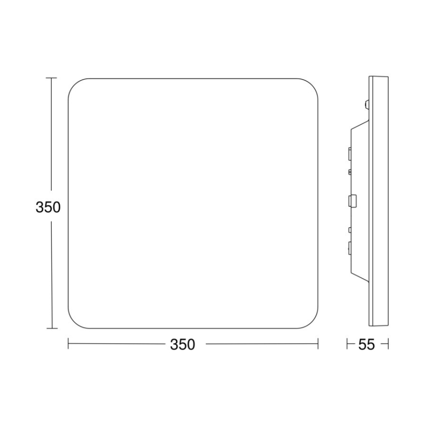 Steinel - LED Pritemdomas lubinis šviestuvas su jutikliu RSPROR30QBASICSC 23,26W/230V IP40 3000K