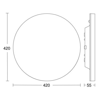 Steinel - LED Pritemdomas lubinis šviestuvas su jutikliu RSPROR30QBASICSC 23,26W/230V IP40 4000K