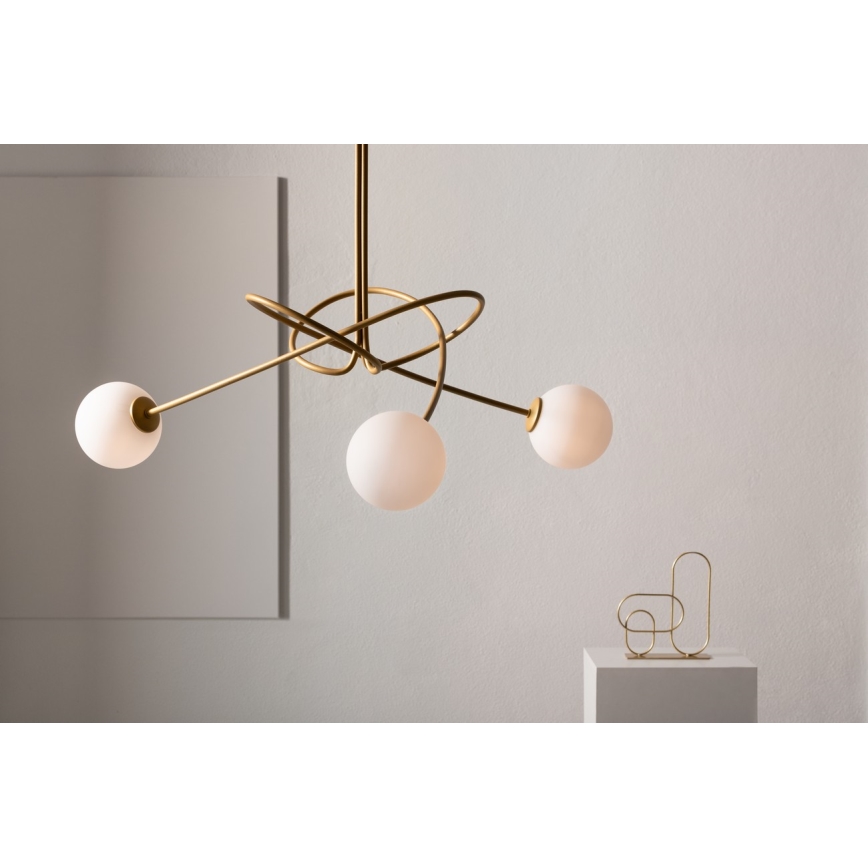 Stietynas ant stulpo VELVET 3xG9/12W/230V aukso