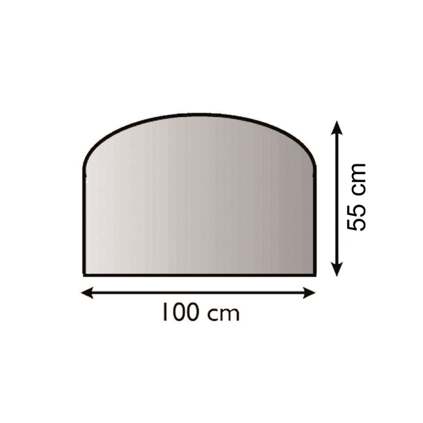 Stiklas po krosnį 1000x550x6 mm pusapvalis