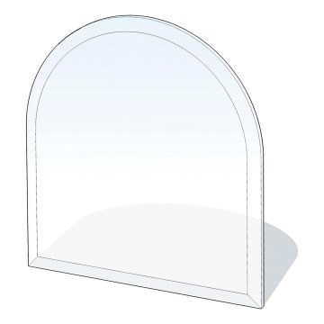 Stiklas po židiniu 1000x1000x6 mm pusiau arka