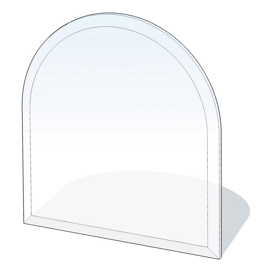 Stiklas po židiniu 1000x1000x6 mm pusiau arka