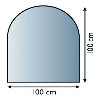 Stiklas po židiniu 1000x1000x6 mm pusiau arka