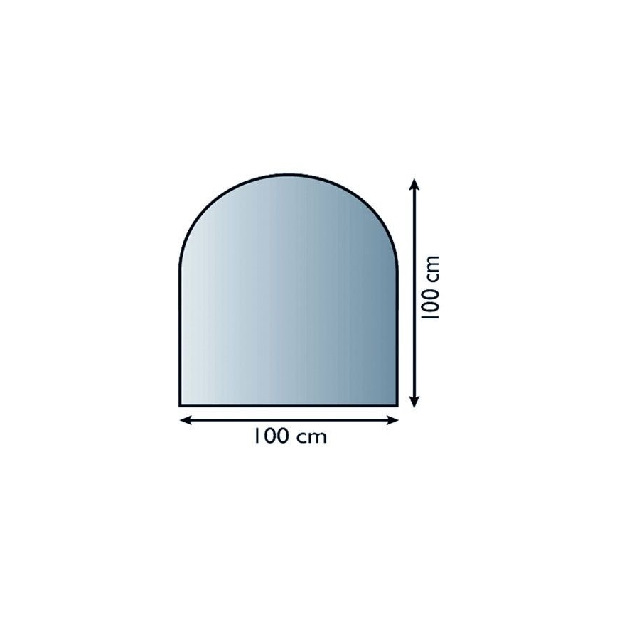 Stiklas po židiniu 1000x1000x6 mm pusiau arka