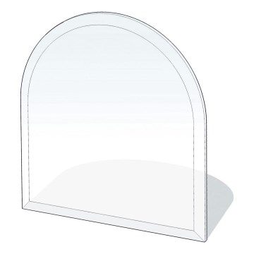 Stiklas po židiniu 1000x1000x8 mm pusiau arka