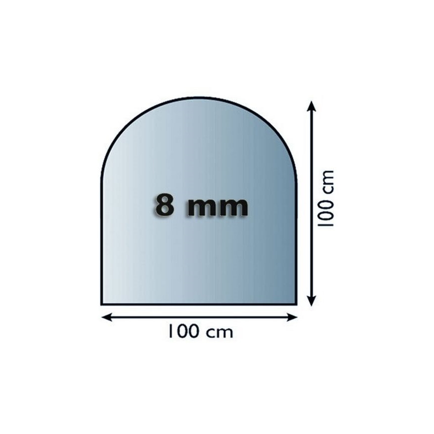 Stiklas po židiniu 1000x1000x8 mm pusiau arka