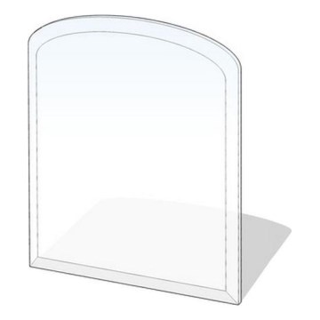 Stiklas po židiniu 1100x1000x8 mm pusiau arka