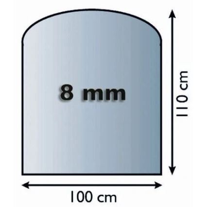 Stiklas po židiniu 1100x1000x8 mm pusiau arka