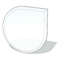 Stiklas po židiniu 1100x1100x6 mm tear