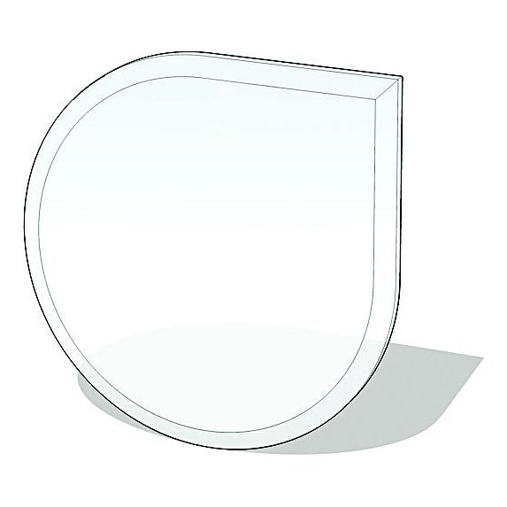 Stiklas po židiniu 1100x1100x6 mm tear