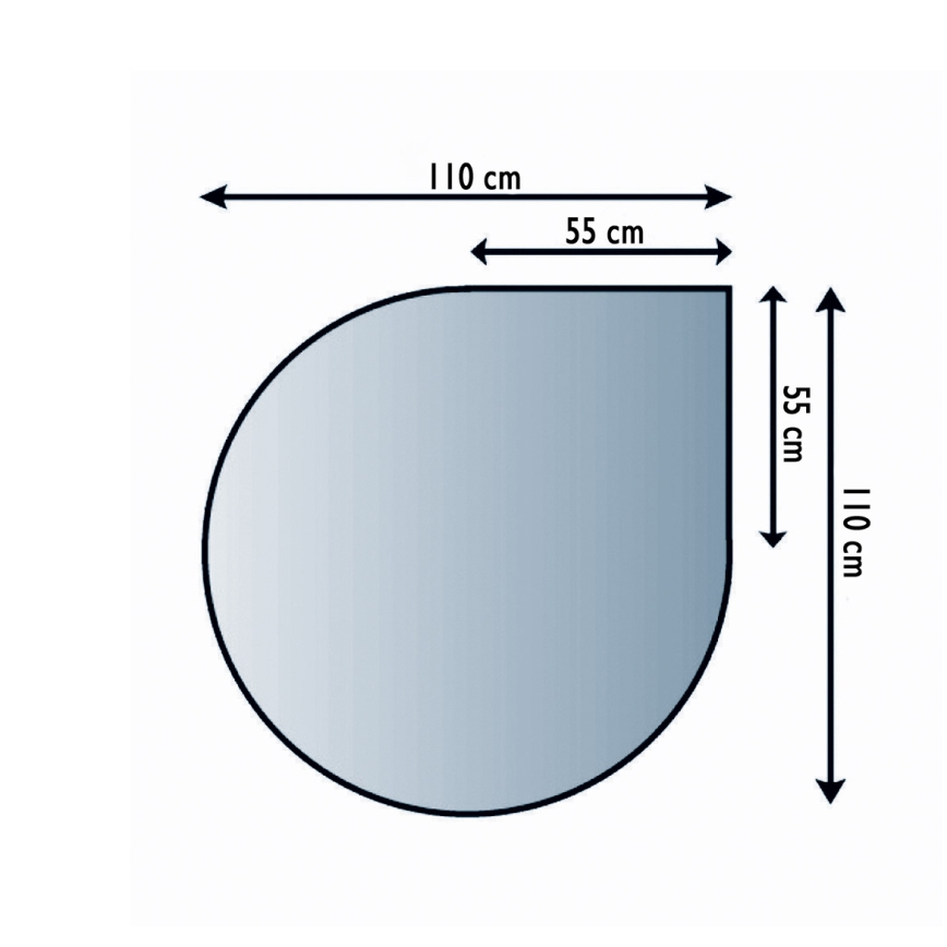 Stiklas po židiniu 1100x1100x6 mm tear