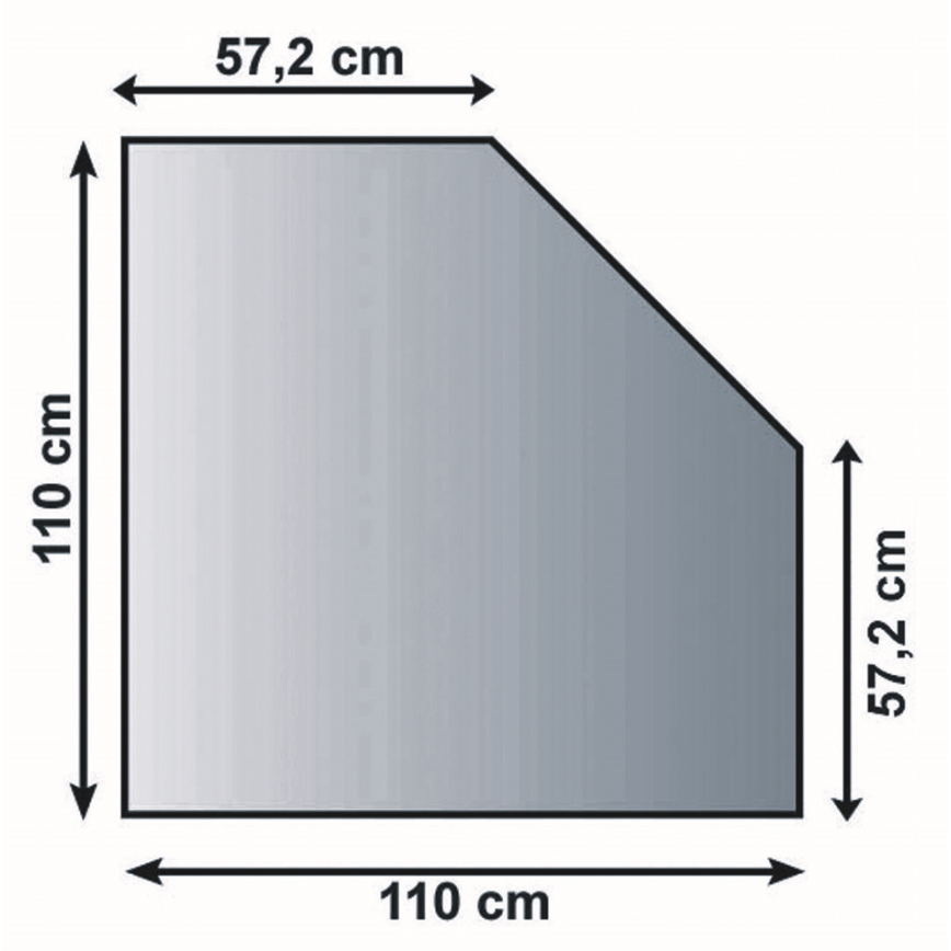 Stiklas po židiniu 1100x1100x8 mm nuožulnus kvadratas