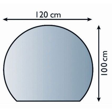Stiklas po židiniu 1200x1000x6 mm pusiau arka