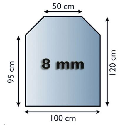 Stiklas po židiniu 1200x1000x8 mm