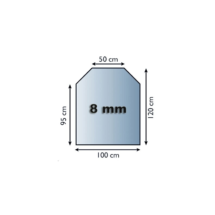 Stiklas po židiniu 1200x1000x8 mm