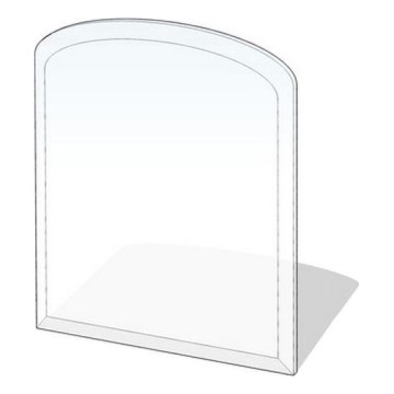 Stiklas po židiniu 1200x1000x8 mm pusiau arka