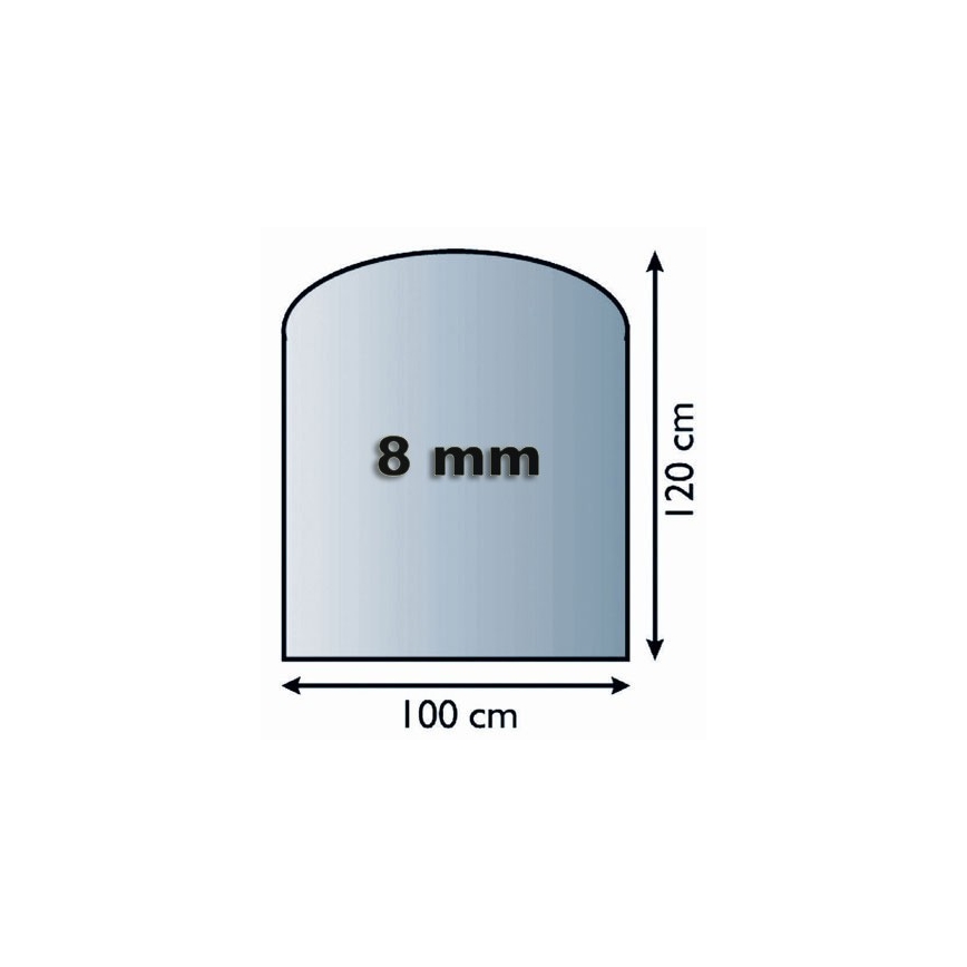 Stiklas po židiniu 1200x1000x8 mm pusiau arka