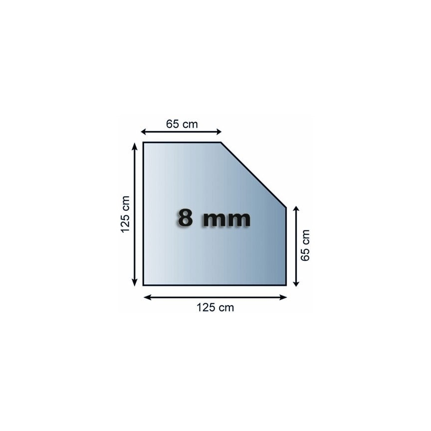 Stiklas po židiniu 1250x1250x8 mm nuožulnus kvadratas