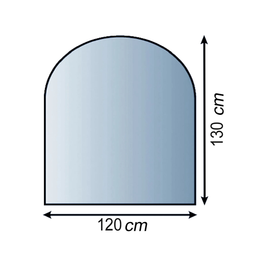 Stiklas po židiniu 1300x1200x8 mm pusiau arka