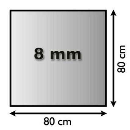 Stiklas po židiniu 800x800x8 mm kvadratas