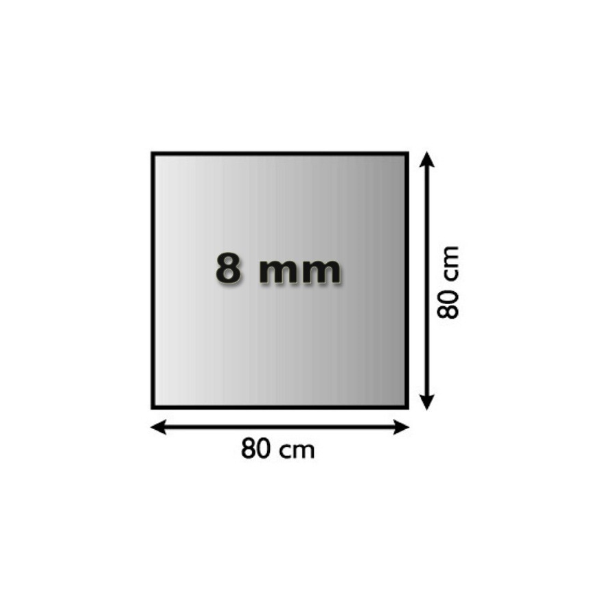 Stiklas po židiniu 800x800x8 mm kvadratas
