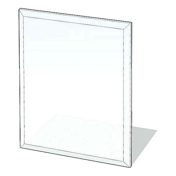 Stiklas po židiniu 900x750x8 mm stačiakampis