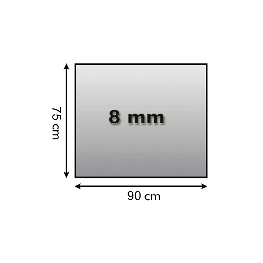 Stiklas po židiniu 900x750x8 mm stačiakampis