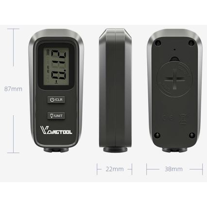 Storio sluoksnio storio matuoklis 2xCR2032