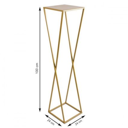 Gėlių stovėklas 100x24 auksinės spalvos