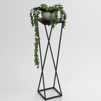 Stovas gėlėms 100x24 cm juodas