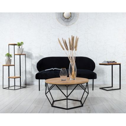 Gėlių stovė 110x40 cm juoda/ruda