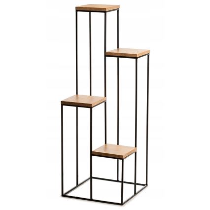 Gėlių stovė 110x40 cm juoda/ruda