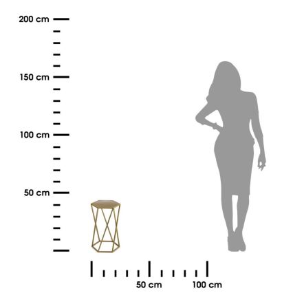 Gėlių stovė 40x24 cm auksinė