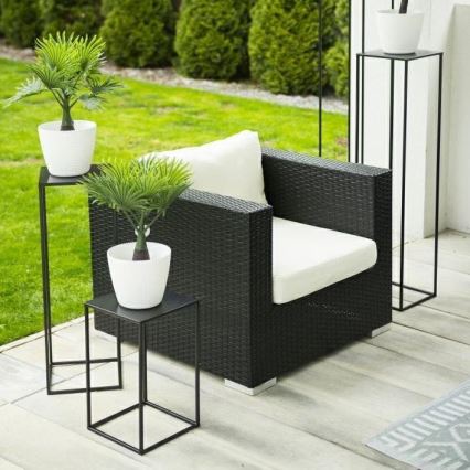 Gėlių stovė 40x24 cm juodos spalvos