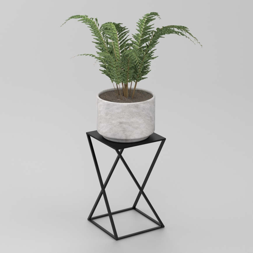 Gėlių stovė 40x24 cm juodos spalvos