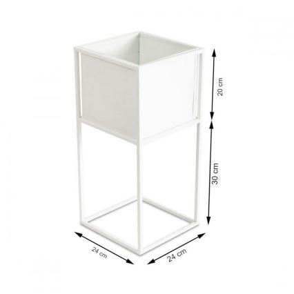 Gėlių stovė 50x24 cm balta
