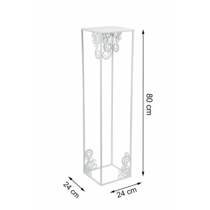 Stovas gėlėms 80x24 cm baltas