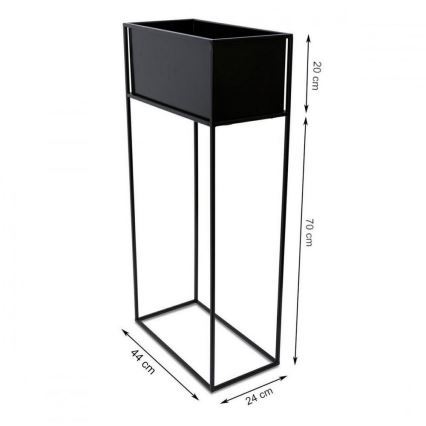 Gėlių stovė 90x44 cm juodos spalvos