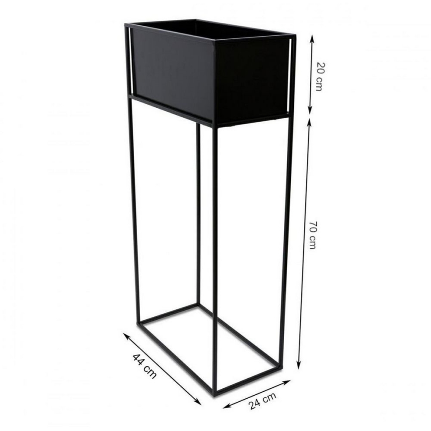 Gėlių stovė 90x44 cm juodos spalvos