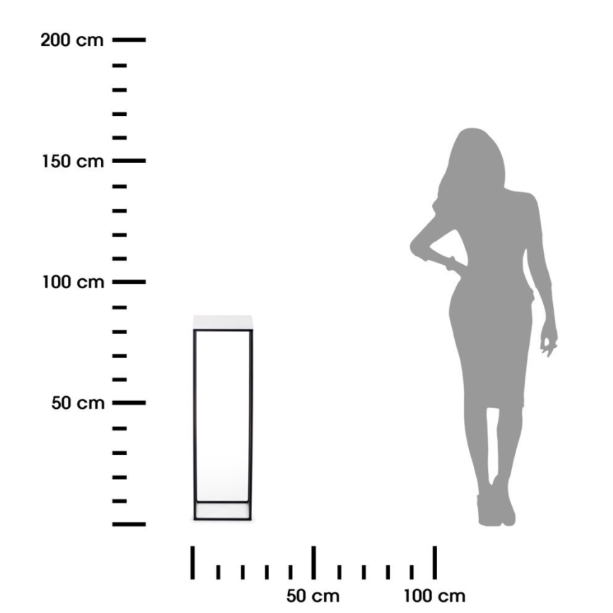 Stovas gėlėms BASICLOFT 80x24 juoda/balta